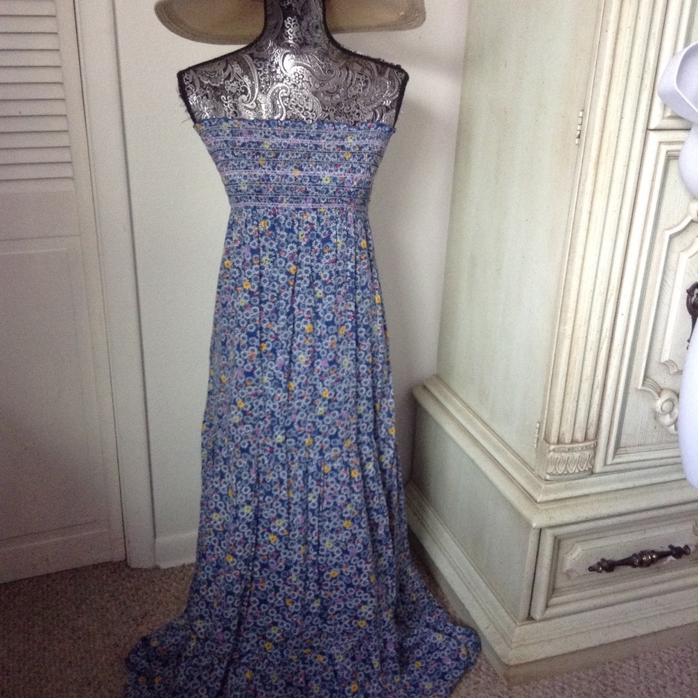 OLD NAVY BLUE COTTON LAYERED MAXI S